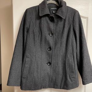 London Fog gray peacoat-size PL